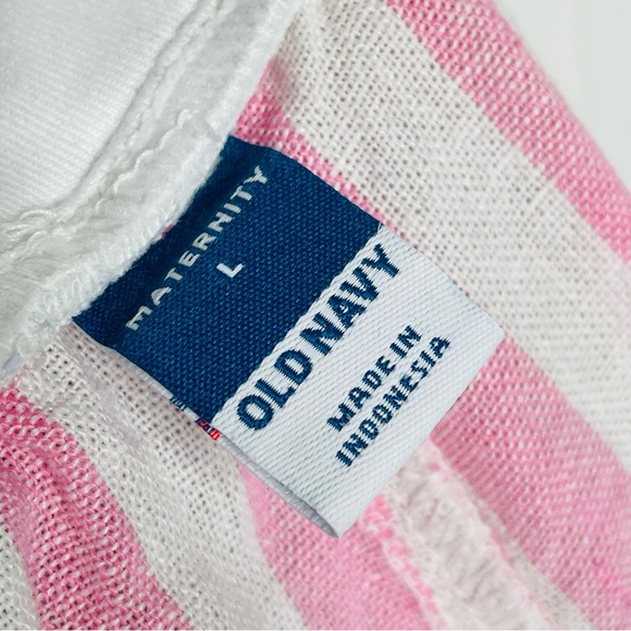 Old Navy Maternity Rollover-Waist Linen Blend Shorts - Picture 6 of 7